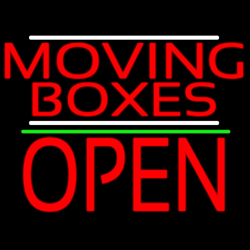 Red Moving Bo es Open 1 Neon Skilt