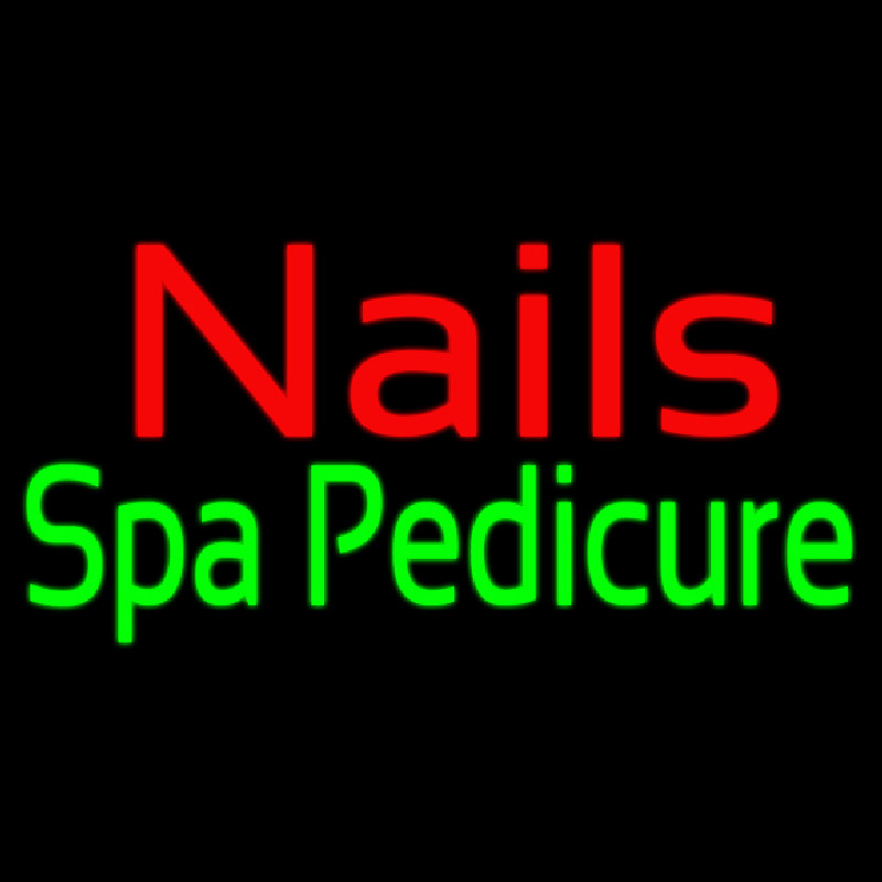 Red Nails Spa Pedicure Neon Skilt