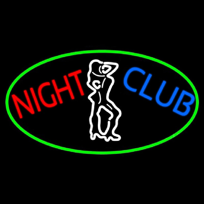 Red Night Club Girls Neon Skilt