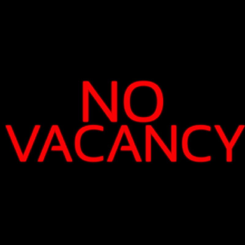 Red No Vacancy Neon Skilt