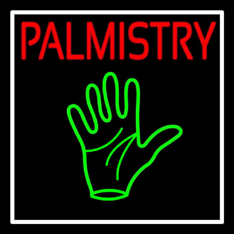 Red Palmistry Neon Skilt