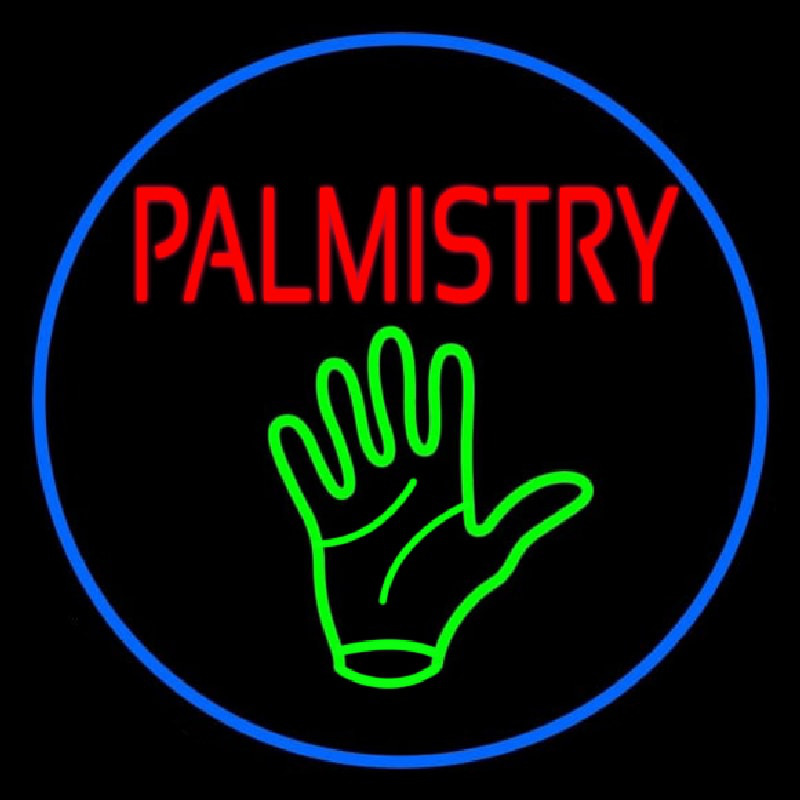 Red Palmistry Neon Skilt