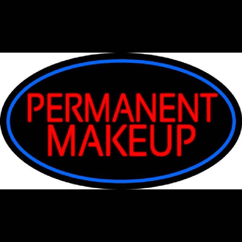 Red Permanent Makeup Neon Skilt