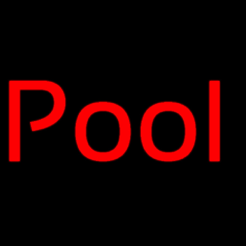 Red Pool Neon Skilt