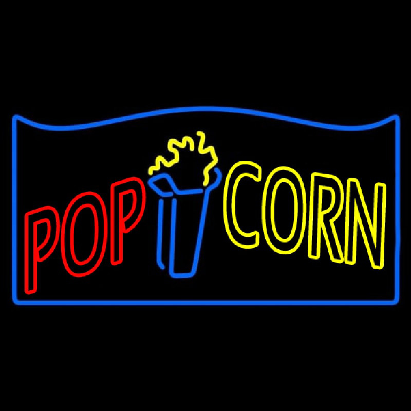 Red Pop Yellow Corn Neon Skilt