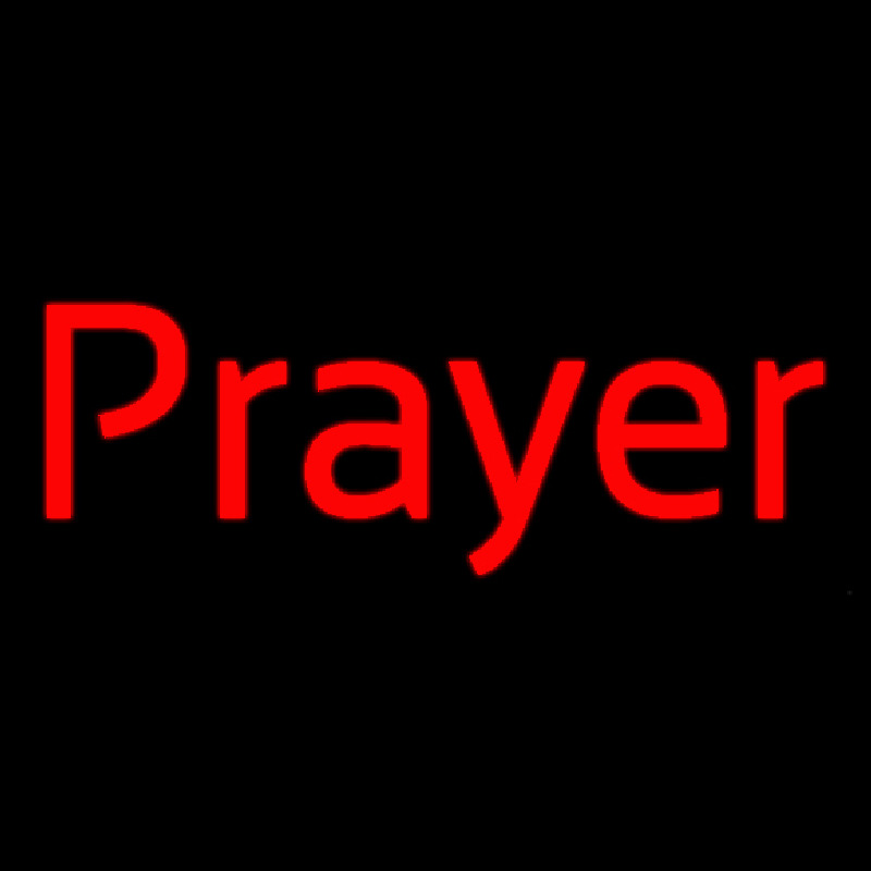 Red Prayer Neon Skilt