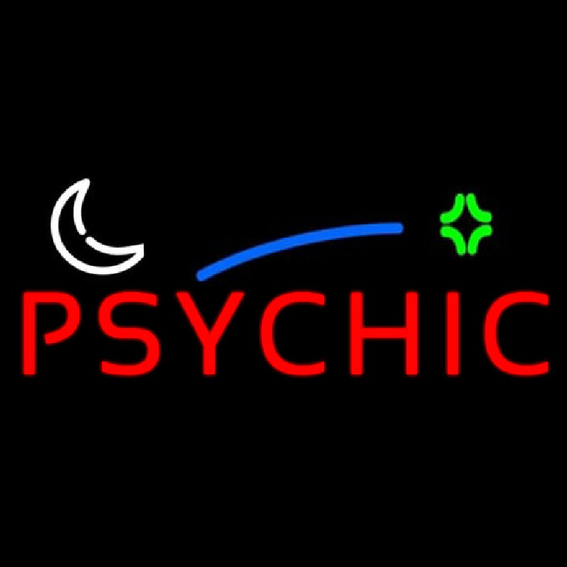 Red Psychic Block Logo Neon Skilt