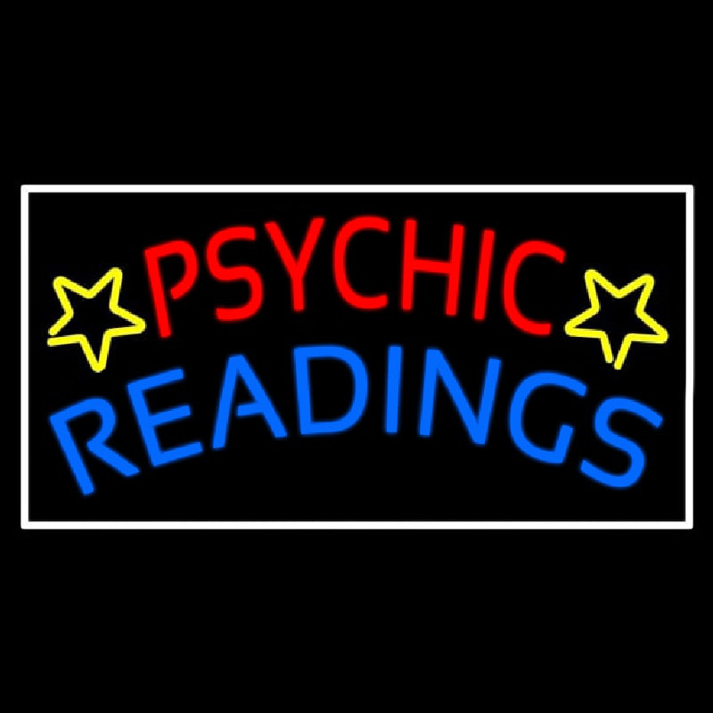 Red Psychic Blue Readings Neon Skilt