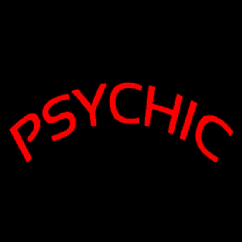 Red Psychic Neon Skilt