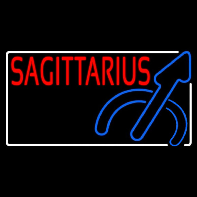 Red Sagittarius Neon Skilt