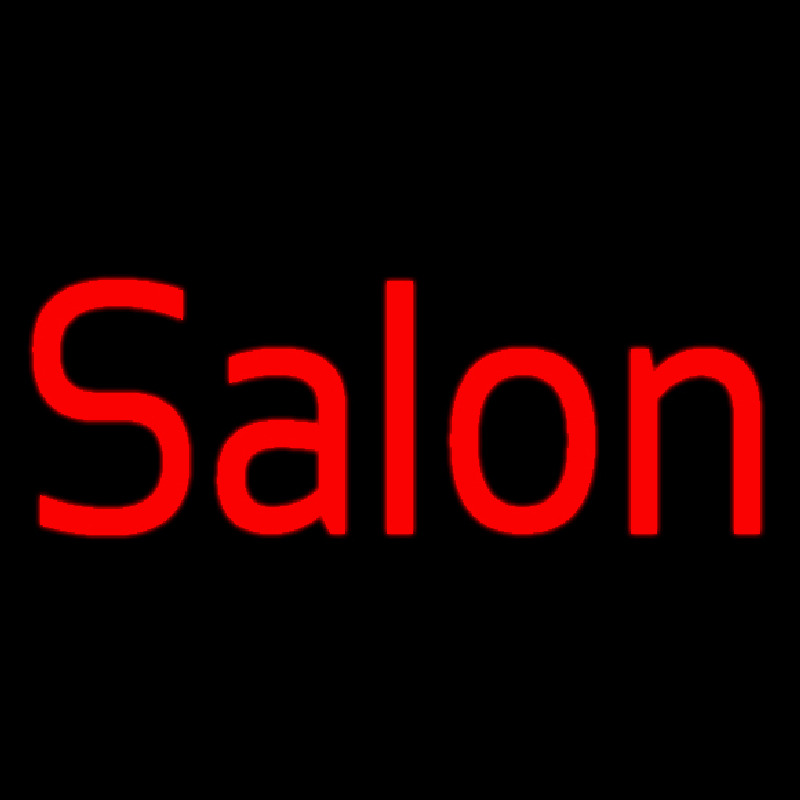 Red Salon Neon Skilt