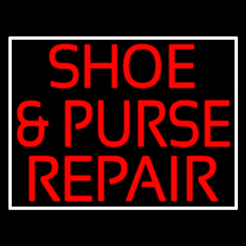 Red Shoe And Purse Repair Neon Skilt