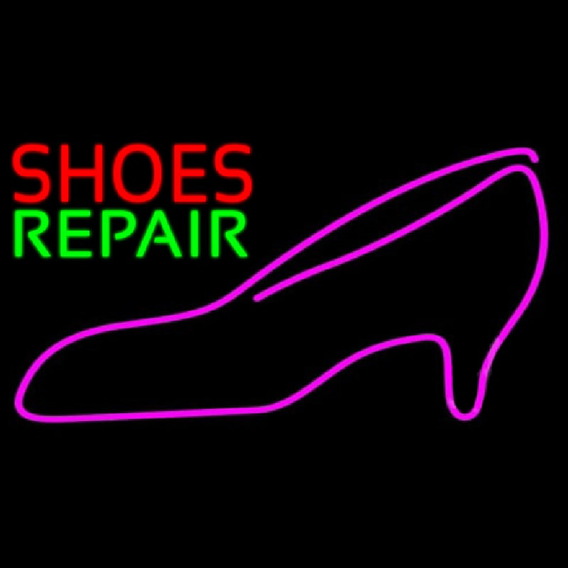 Red Shoes Green Repair Pink Sandal Neon Skilt