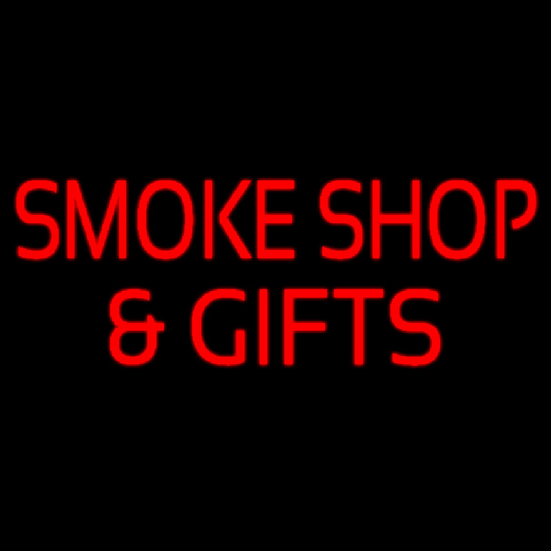 Red Smoke Shop And Gifts Neon Skilt