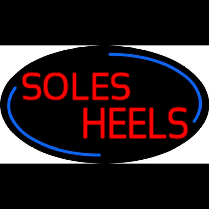 Red Soles Heels Neon Skilt