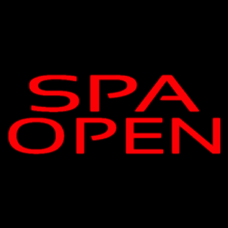 Red Spa Open Neon Skilt