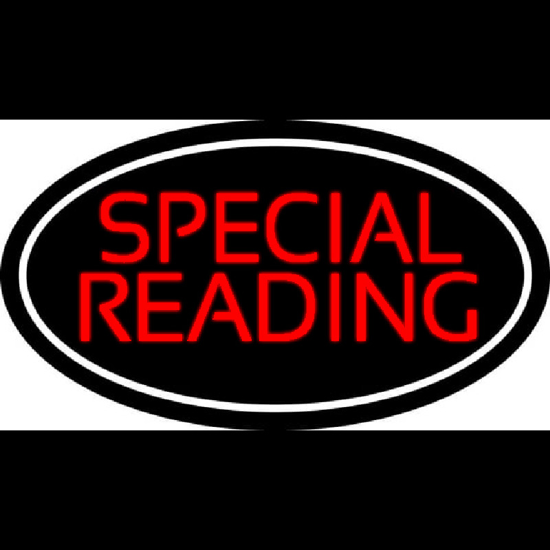 Red Special Reading White Border Neon Skilt