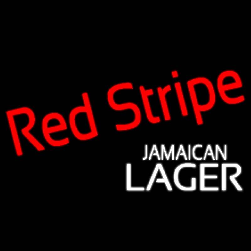 Red Stripe Jamaican Lager Logo Beer Sign Neon Skilt