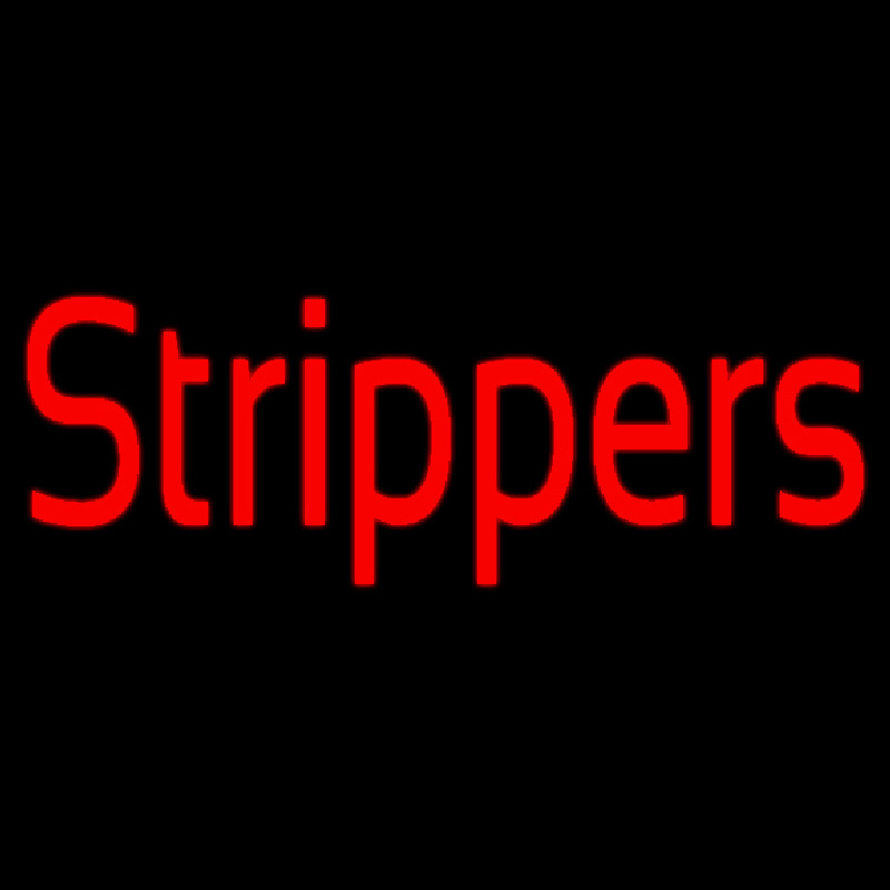 Red Strippers Neon Skilt