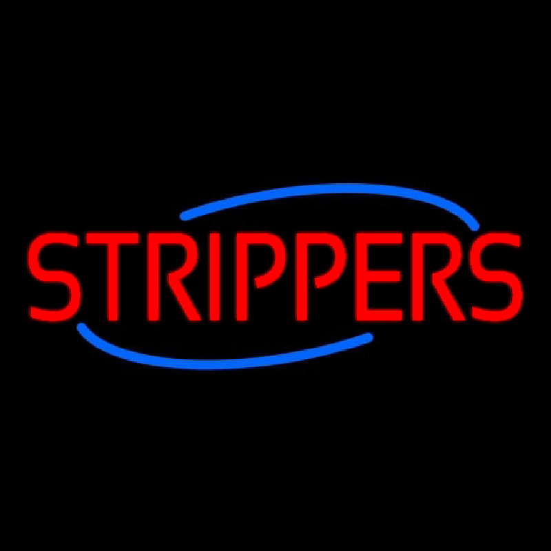 Red Strippers Neon Skilt