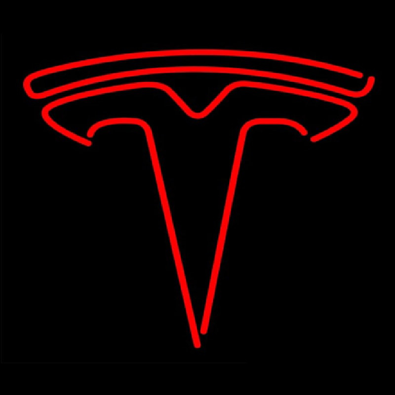 Red Tesla Logo Neon Skilt ️ Neonskilte.com®
