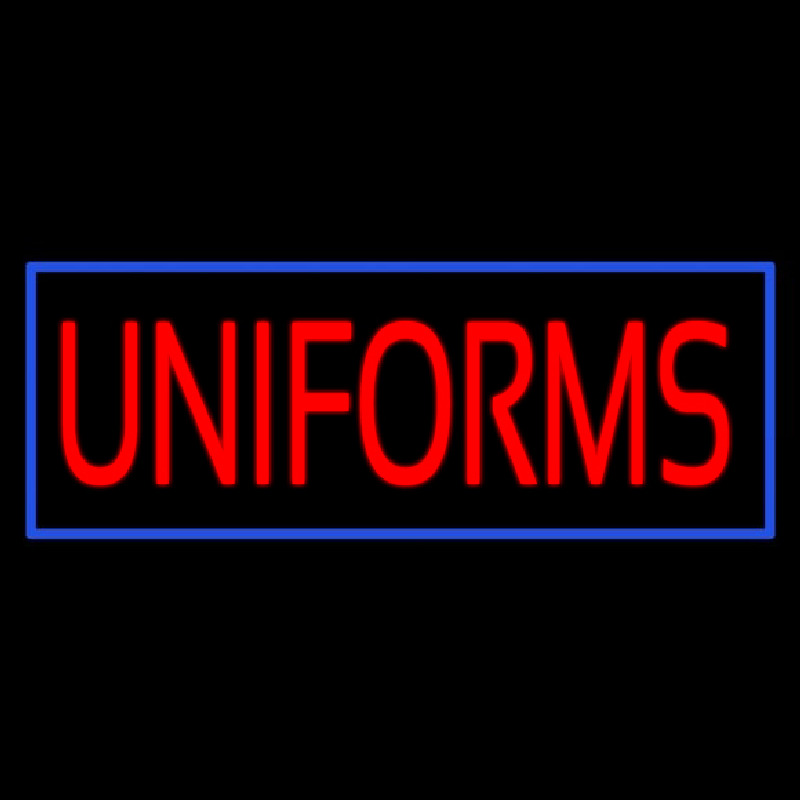 Red Uniforms Blue Border Neon Skilt