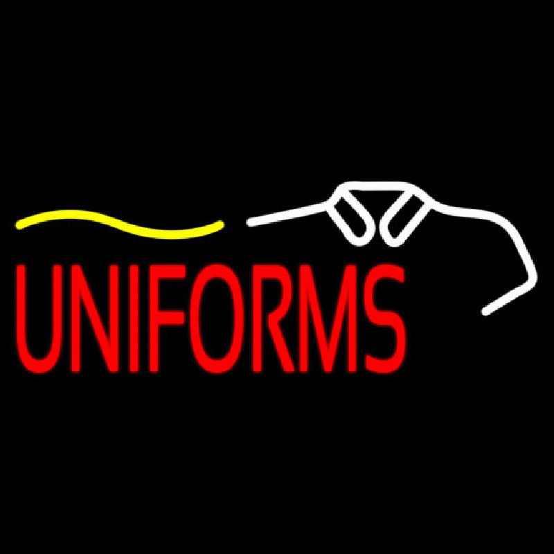 Red Uniforms White Shirt Logo Neon Skilt