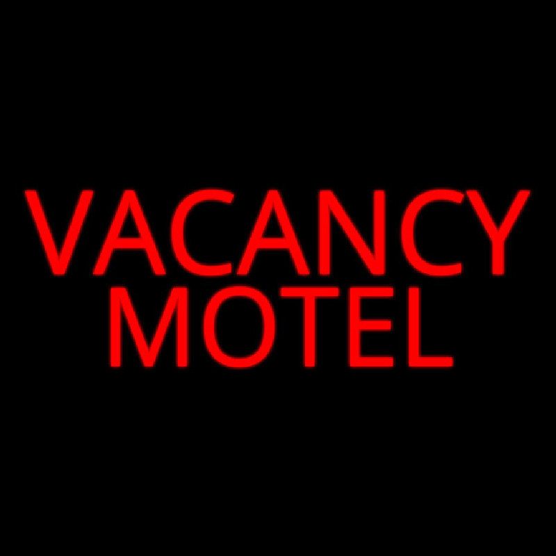 Red Vacancy Motel Neon Skilt