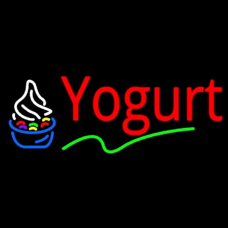 Red Yogurt Logo Neon Skilt