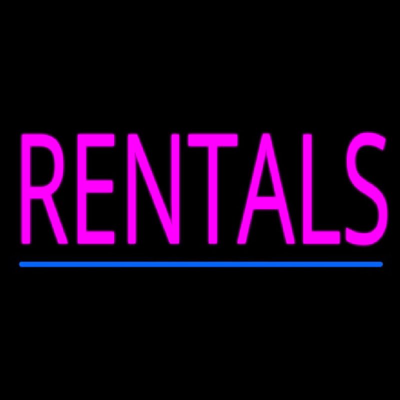 Rentals Blue Line Neon Skilt