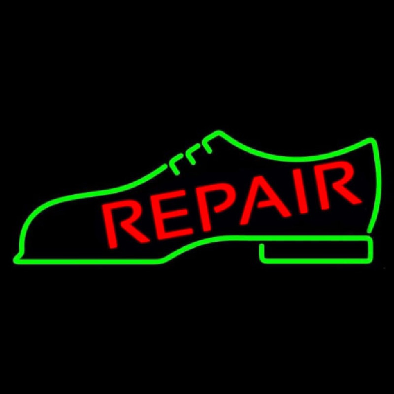 Repair Shoe Logo Neon Skilt