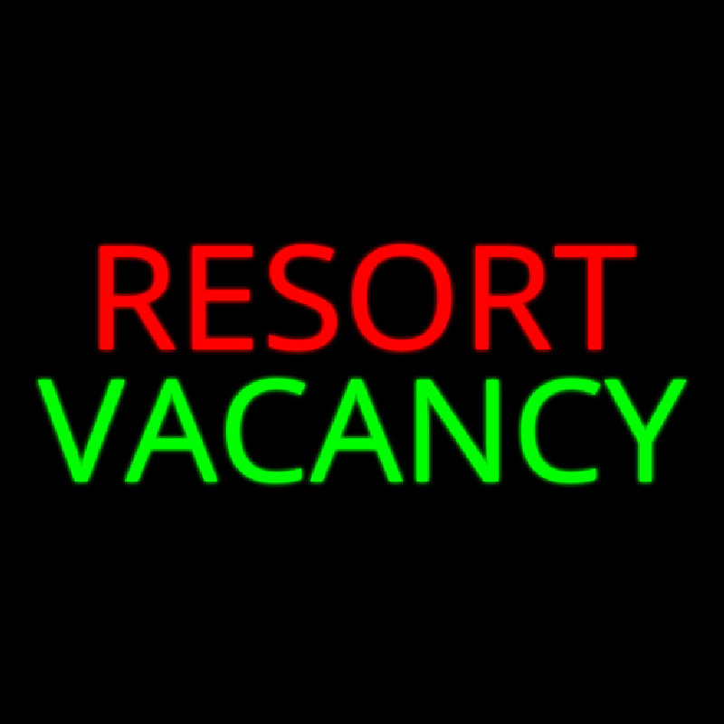 Resort Vacancy 2 Neon Skilt