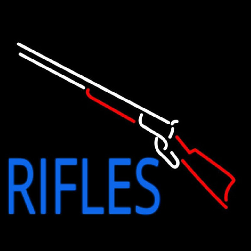 Rifles With Graphic Neon Skilt