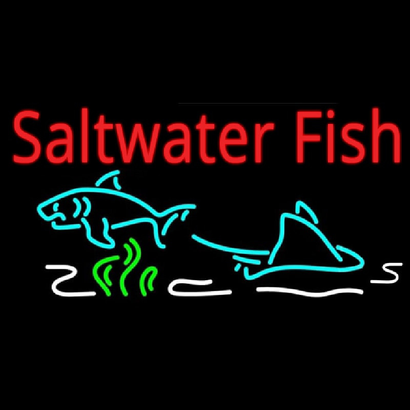 Saltwater Fish Neon Skilt