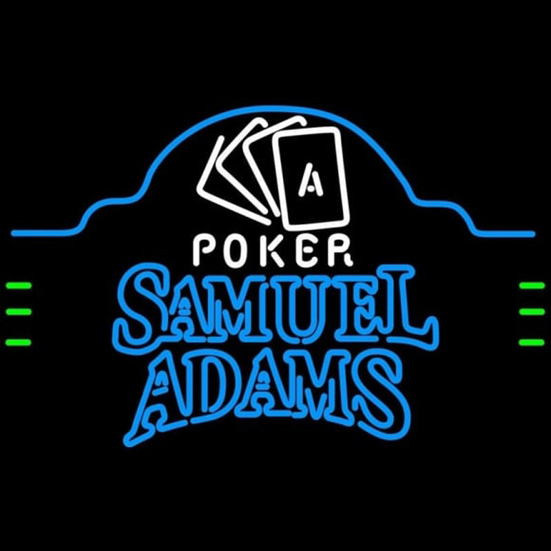 Samuel Adams Poker Ace Cards Beer Sign Neon Skilt