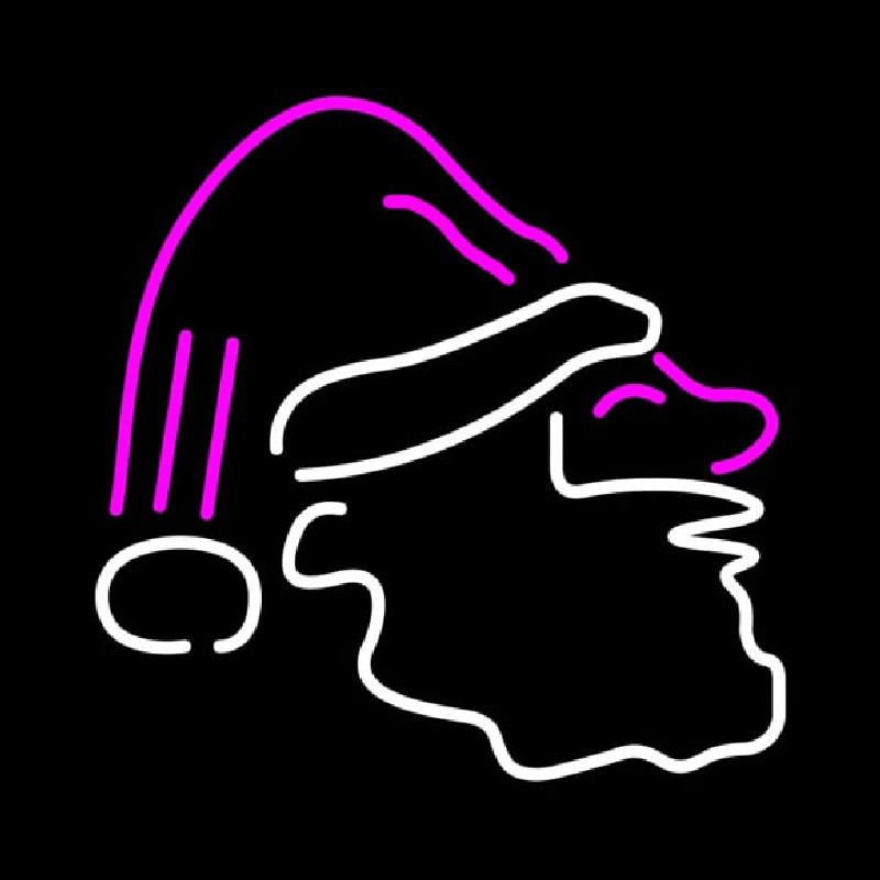 Santa Claus Icon Logo Neon Skilt