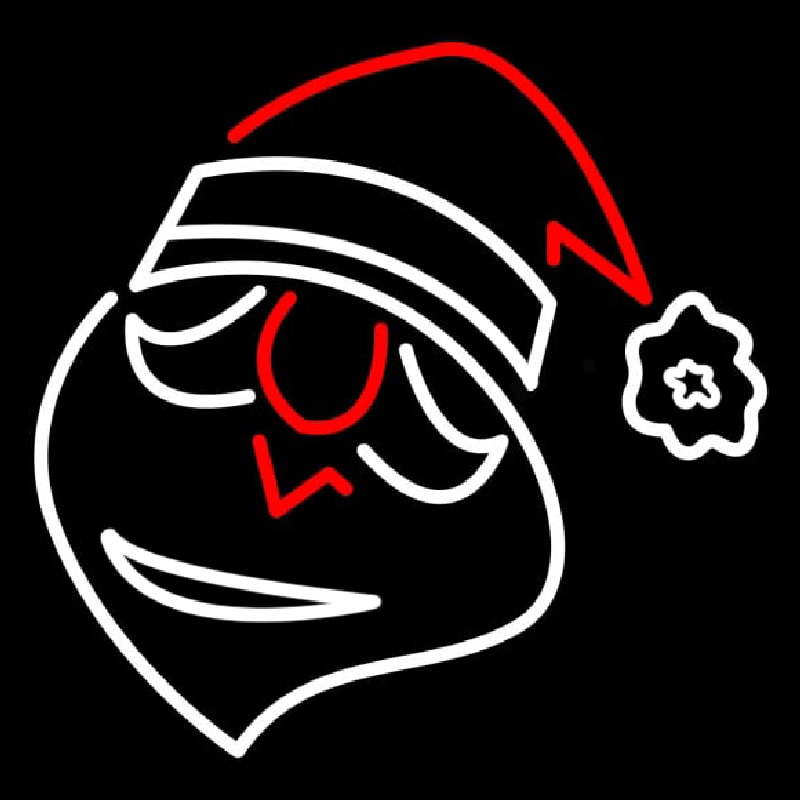 Santa Face Neon Skilt