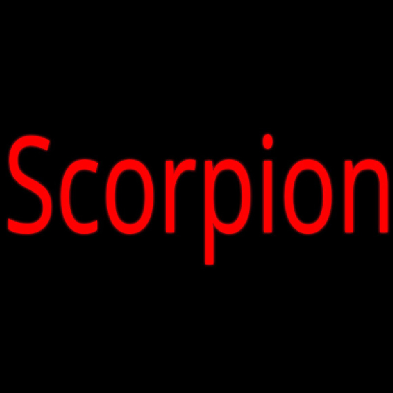 Scorpion Red 1 Neon Skilt