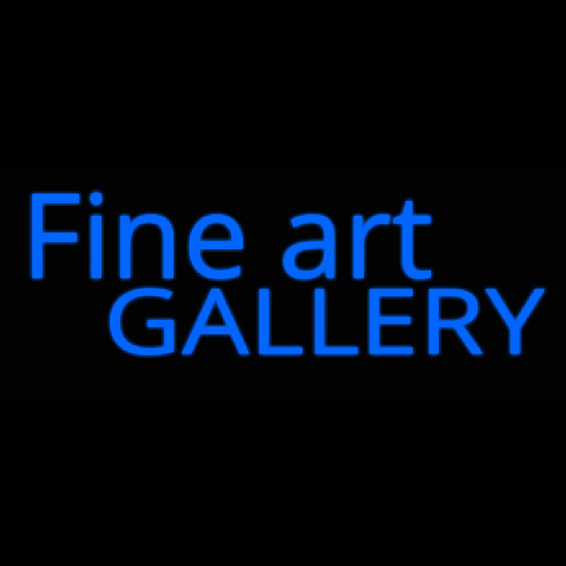 Script Letters Fine Art Gallery Neon Skilt