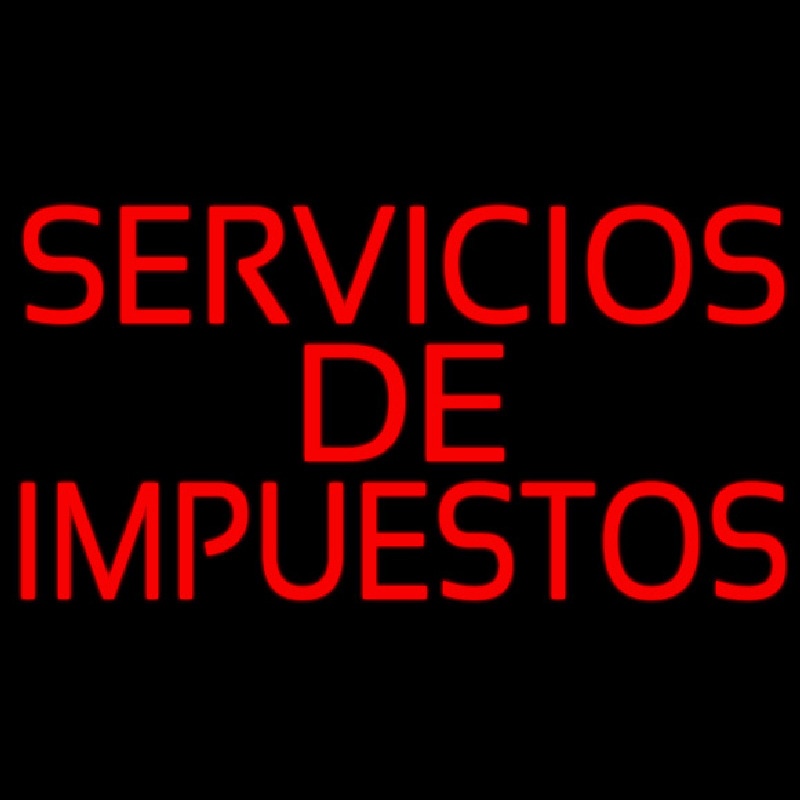 Servicios De Impuestos Neon Skilt