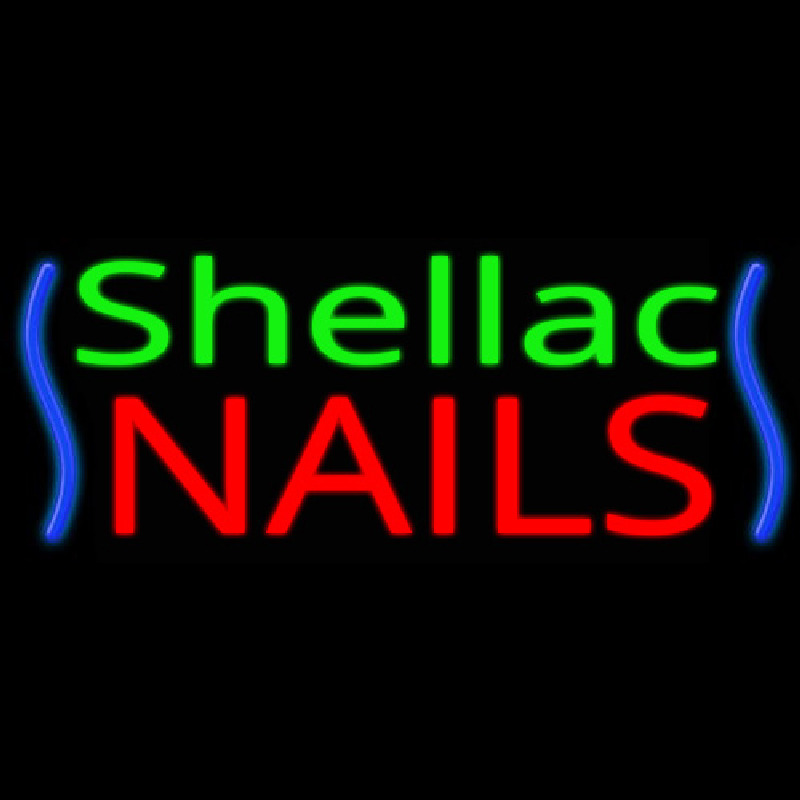 Shellac Nails Neon Skilt