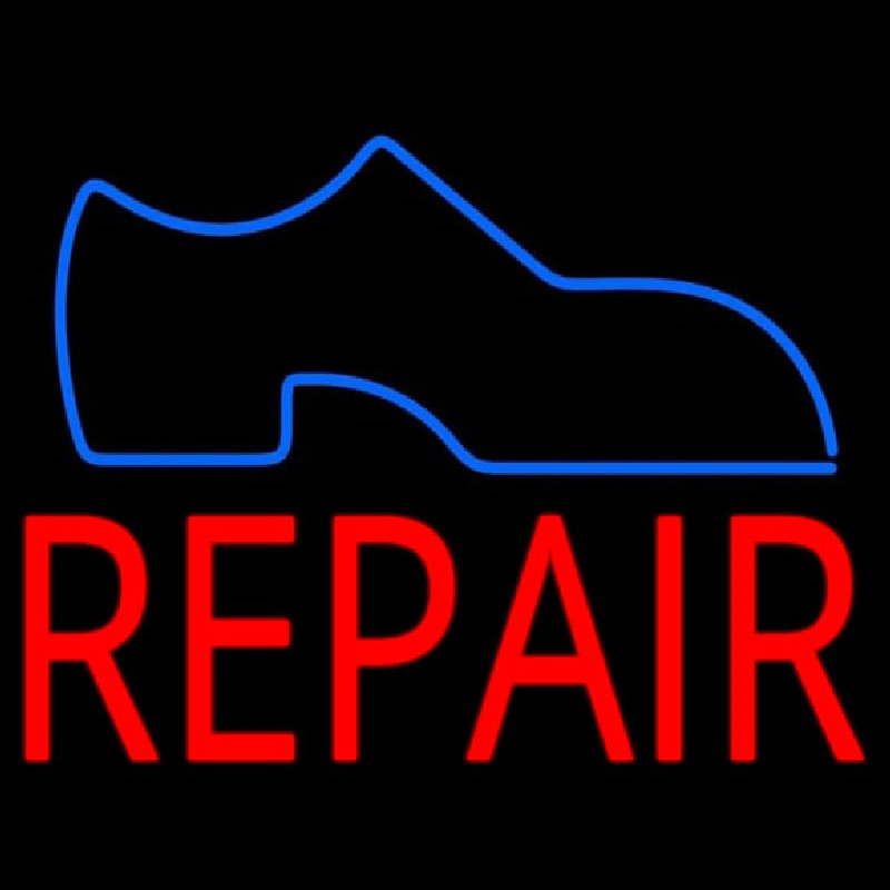 Shoe Logo Repair Neon Skilt