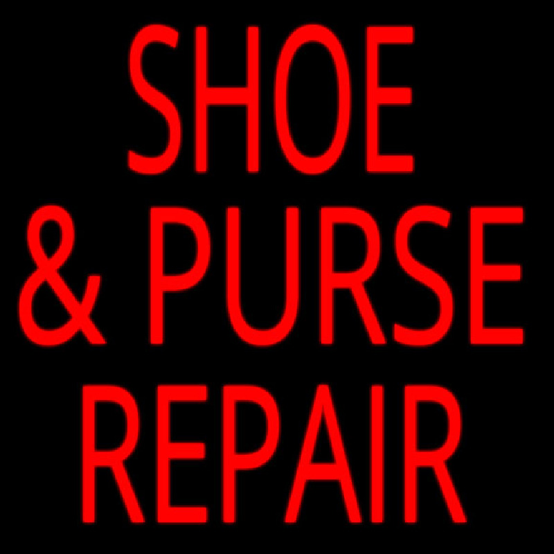 Shoe Purse Repair Neon Skilt