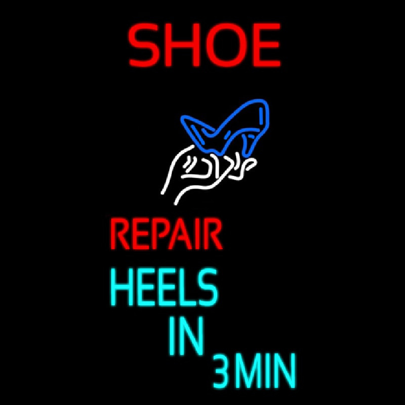 Shoe Repair Heels In 3 Min Neon Skilt