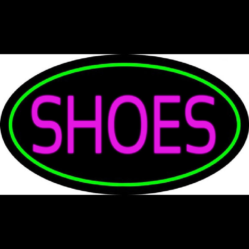 Shoes Oval Green Neon Skilt