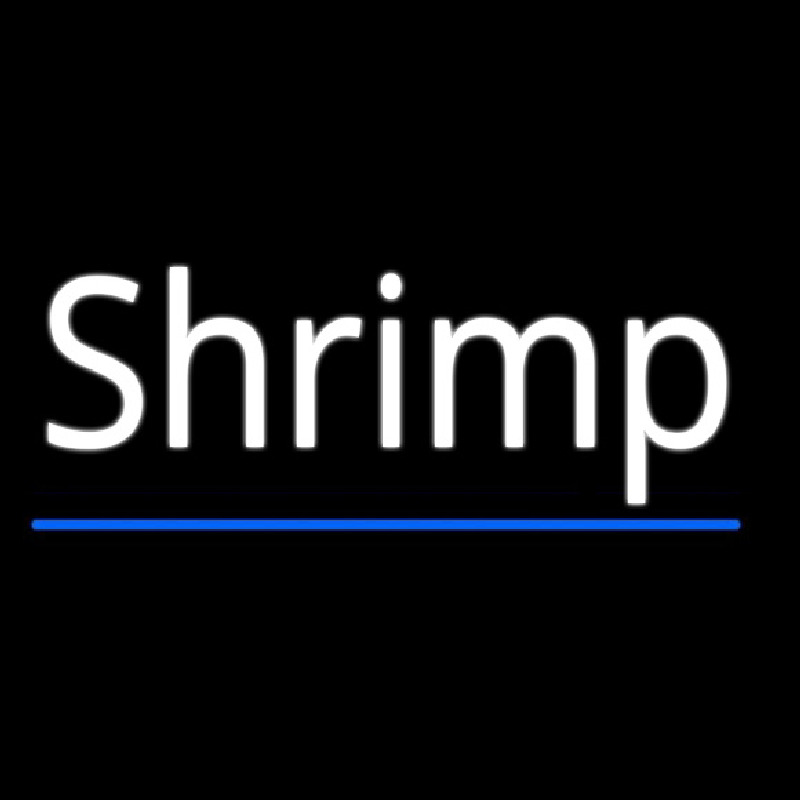 Shrimp Cursive 4 Neon Skilt