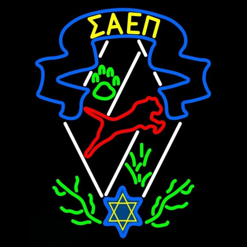 Sigma Alpha Epsilon Pi Logo Neon Skilt