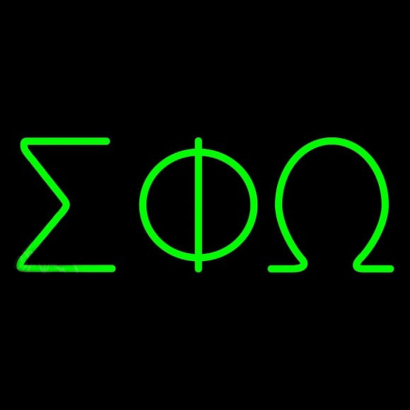 Sigma Phi Omega Neon Skilt