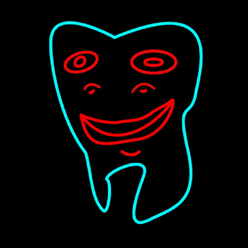 Smiley Teeth Logo Neon Skilt