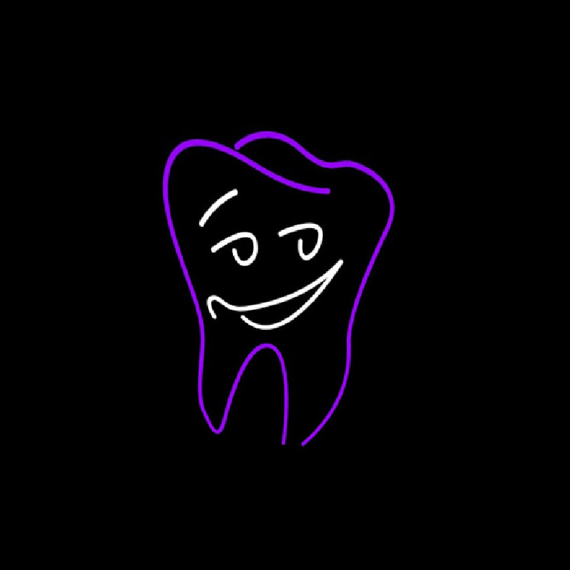 Smiling Dental Logo Neon Skilt